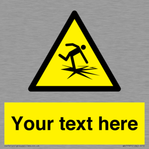 Custom warning thin ice